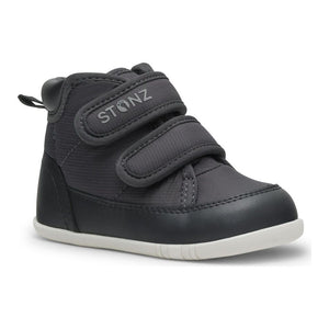 Stonz Journey Baby Water-Repellant Walking Shoes Charcoal Black 5 (12-18 Months)