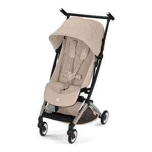 Cybex Libelle Ultra-Lightweight Travel Stroller - Almond Beige on Taupe Frame (Open Box) Default Title