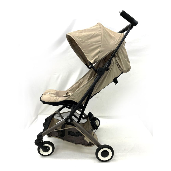 Cybex Libelle Ultra-Lightweight Travel Stroller - Almond Beige on Taupe Frame (Open Box)