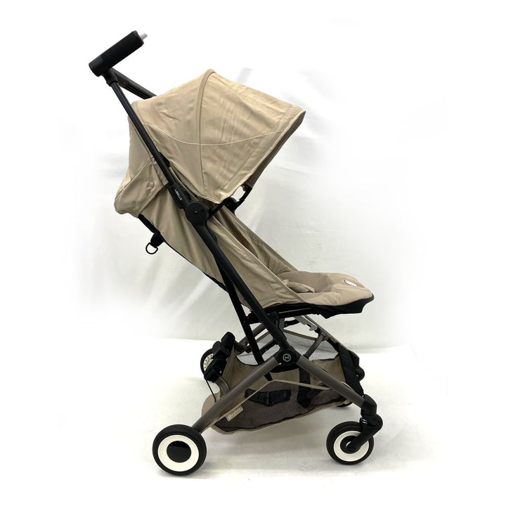 Cybex Libelle Ultra-Lightweight Travel Stroller - Almond Beige on Taupe Frame (Open Box)