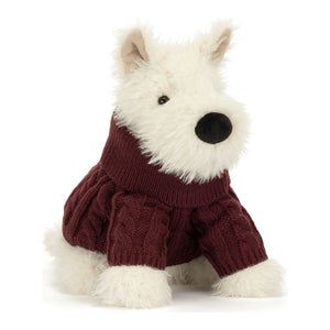 Jellycat Plush Toy - Munro Scottie Dog Winter Jumper Outfit