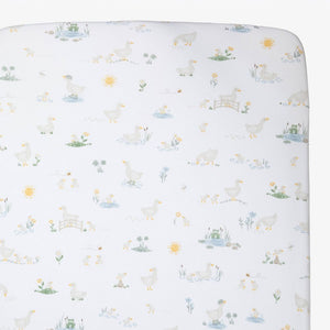 Living Textiles Cotton Jersey Fitted Crib Sheet - Goosey Goosey Default Title
