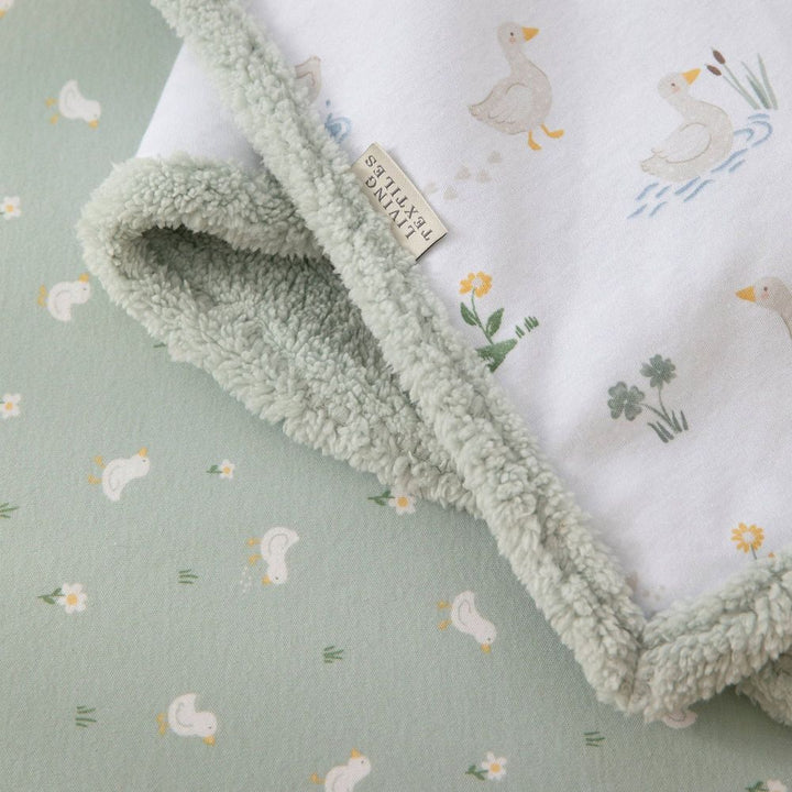 Living Textiles Jersey Sherpa Blanket - Goosey Goosey