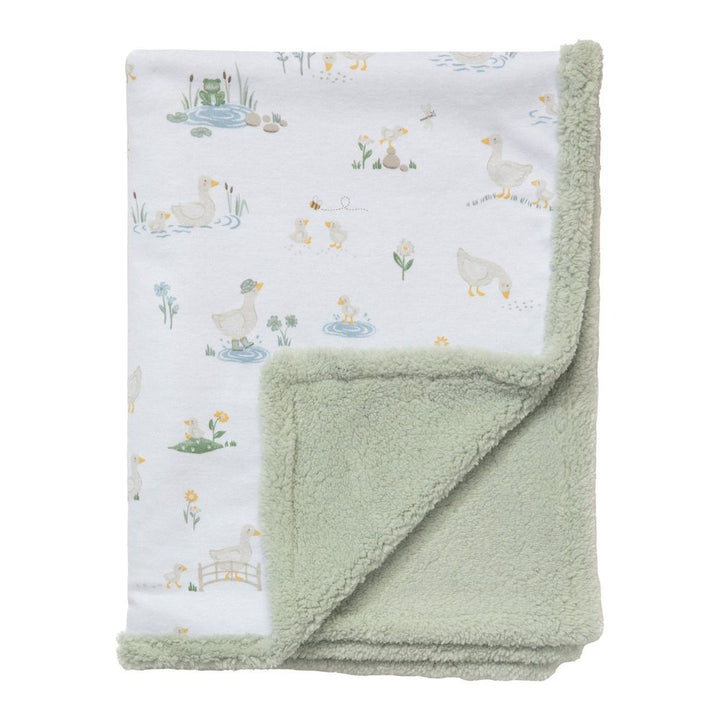 Living Textiles Jersey Sherpa Blanket - Goosey Goosey