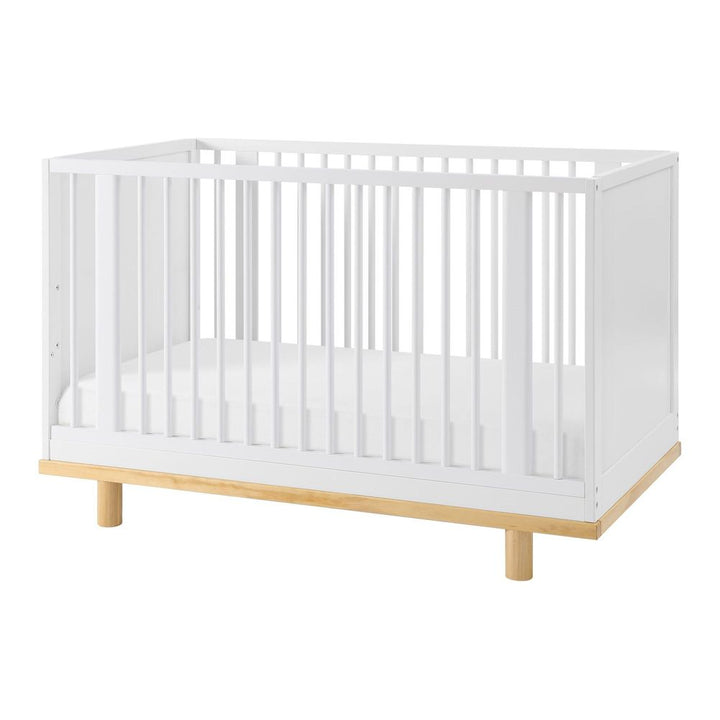 Little Seeds Roo 4-in-1 Convertible Island Crib True White Natural