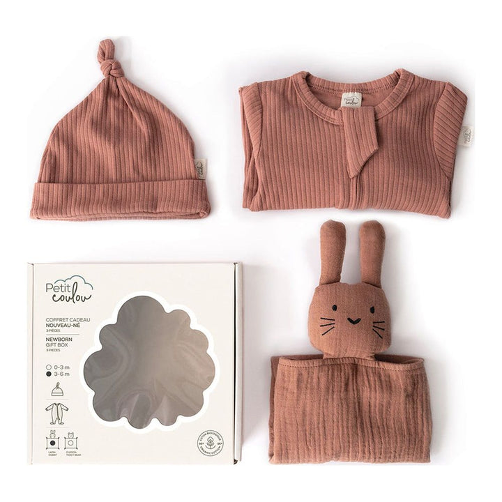 Petit Coulou Newborn Baby Gift Set Terracotta Bunny