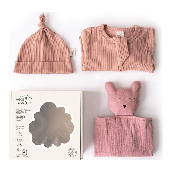 Petit Coulou Newborn Baby Gift Set Pink Bear