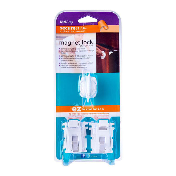 Kidco Adhesive Mount 2-Pack Magnet Locks Key and Holder Set