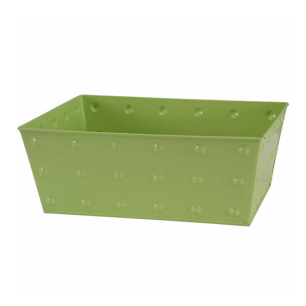 Kidsline Galvanized Metal Storage Basket - Green