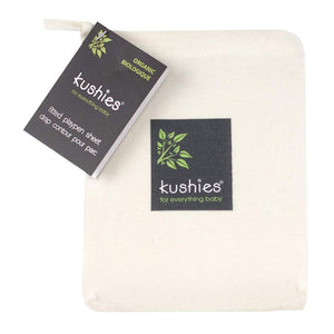 Kushies Organic Jersey Playpen Fitted Sheet Ivory