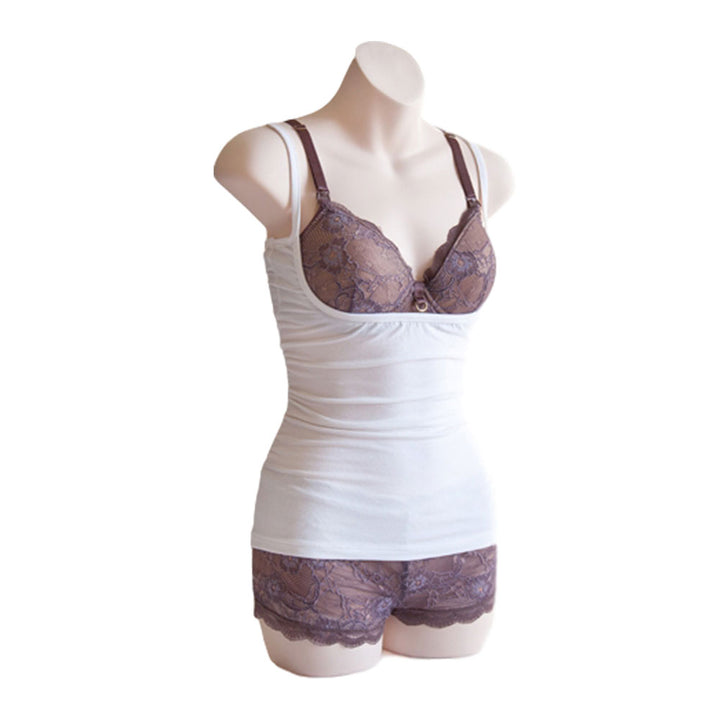 Naked Tank Bamboo Nursing Tank - White (Medium) Default Title