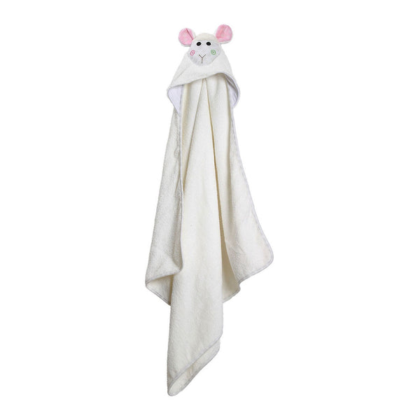 Zoocchini Baby Hooded Towel - Lola Lamb
