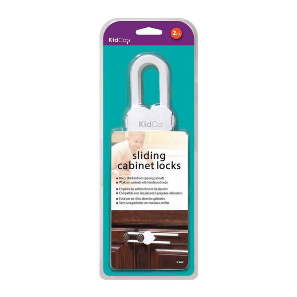 Kidco 2-Pack Sliding Cabinet Locks - White