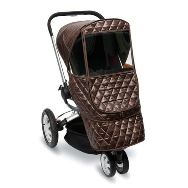 Manito Castle Beta Quilted Stroller Weather Shield - Chocolate