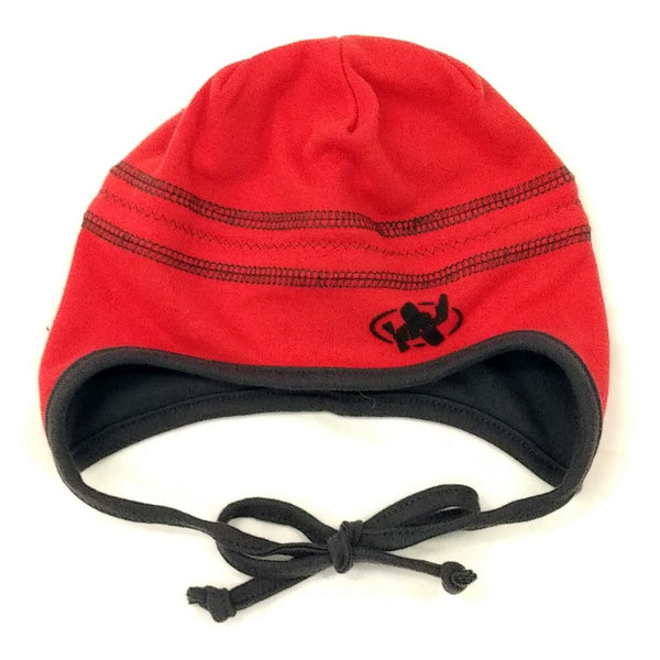 Calikids Boys Cotton Reversible Hat - Black/Red (XS)