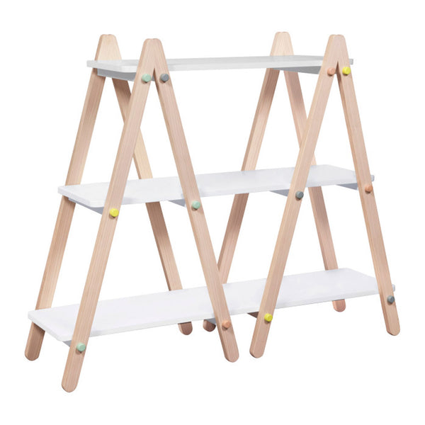 Babyletto Dottie Bookcase - White and Washed Natural