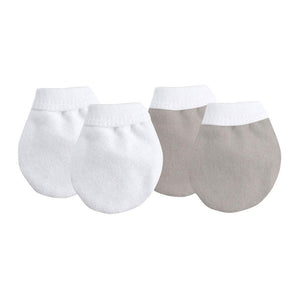 Kushies Organic Jersey Scratch Mitts Grey