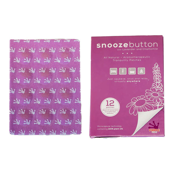 Snooze Button All-natural Aromatheraputic 12-Pack Patches - Purple Frog