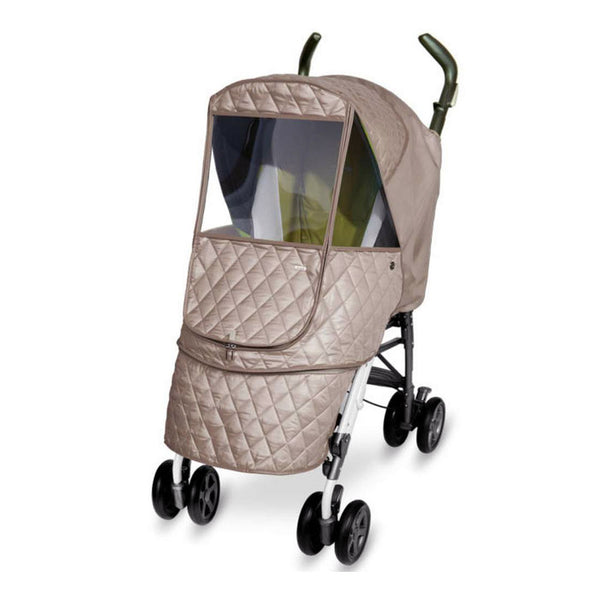 Manito Castle Alpha Quilted Stroller Weather Shield - Biscuit