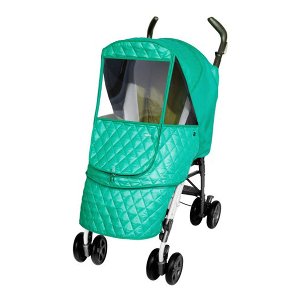 Manito Castle Alpha Quilted Stroller Weather Shield - Blue