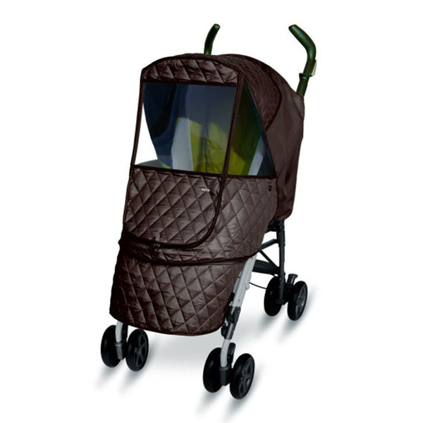 Manito Castle Alpha Quilted Stroller Weather Shield - Chocolate