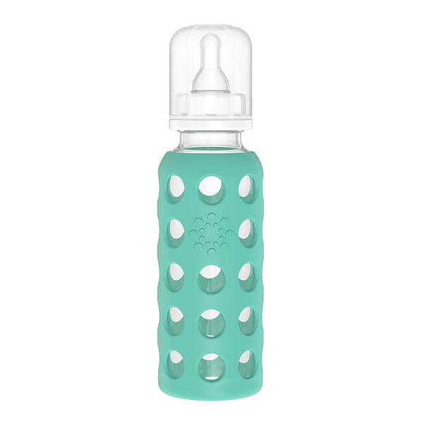Lifefactory Glass Baby Bottle with Silicone Sleeve - Kale (9 oz)