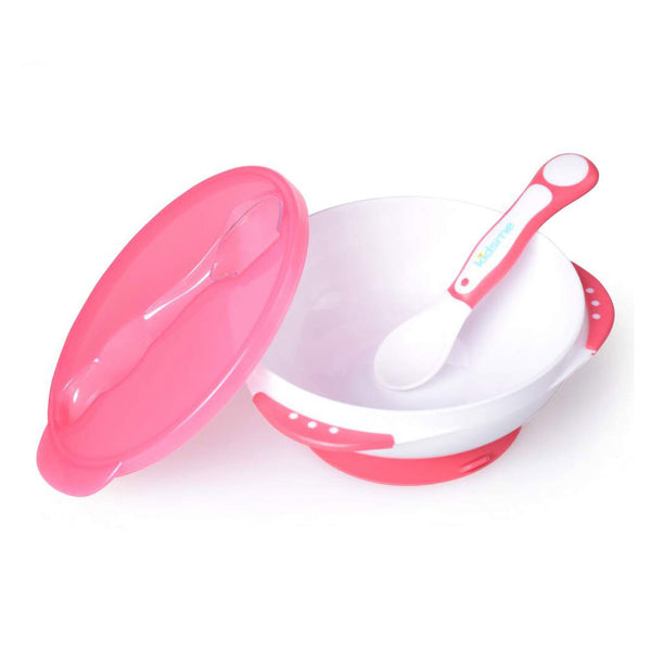 Kidsme Suction Bowl With Ideal Temperature Spoon - Lavender