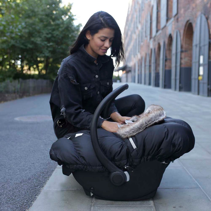 7 A.M. Enfant Faux Fur Cocoon - Black