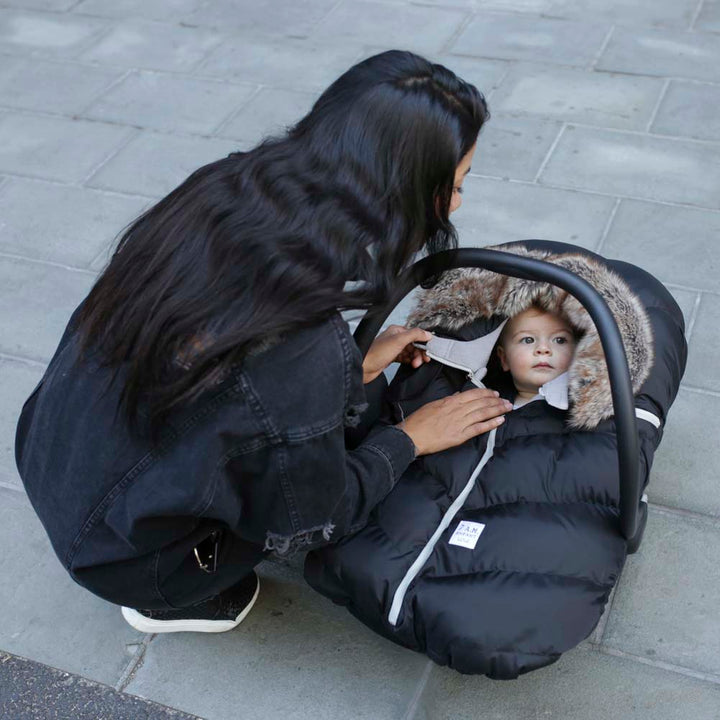 7 A.M. Enfant Faux Fur Cocoon - Black