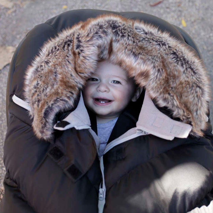 7 A.M. Enfant Faux Fur Cocoon - Black