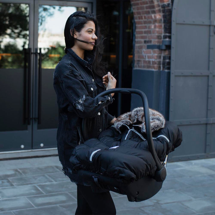 7 A.M. Enfant Faux Fur Cocoon - Black