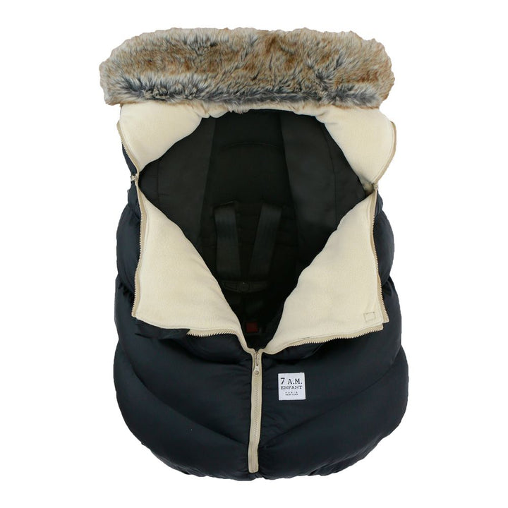 7 A.M. Enfant Faux Fur Cocoon - Black