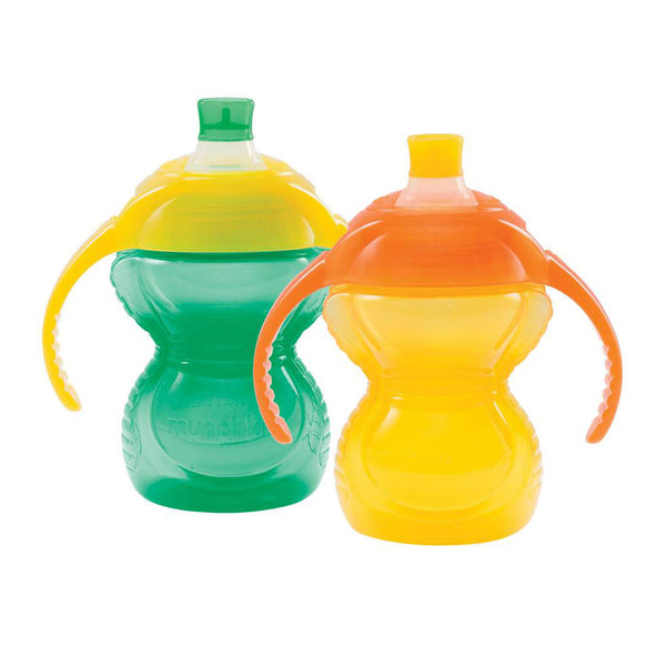 Munchkin 2-Pack Click Lock Trainer Cups - Teal/Yellow (7oz)