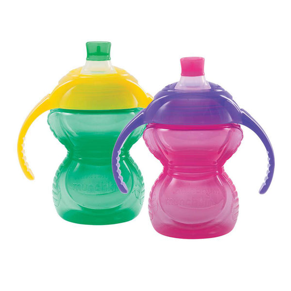Munchkin 2-Pack Click Lock Trainer Cups - Teal/Pink (7oz)