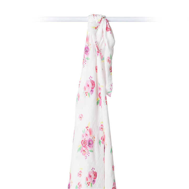 Lulujo Baby Bamboo Muslin Swaddle - Posies