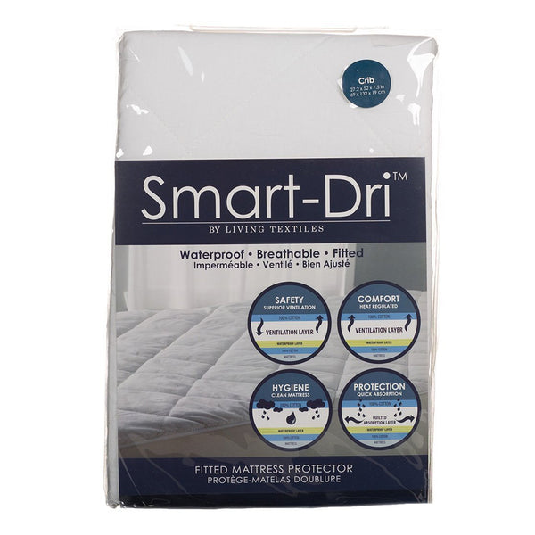 Living Textiles Smart-Dri Waterproof Crib Mattress Protector