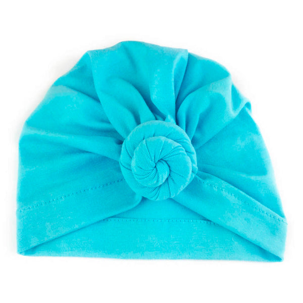 Baby Wisp Turban Knot Hat - Light Blue