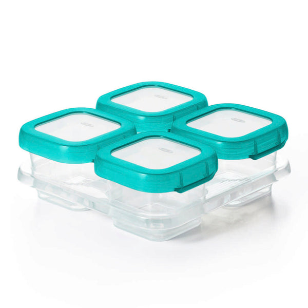 OXO Tot 4-Pack Baby Food Storage Blocks - Teal (4oz)