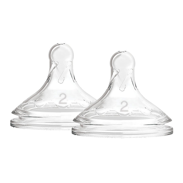 Dr. Brown's Options+ 2-Pack Wide Neck Nipples - Level 2 (3 Months+)