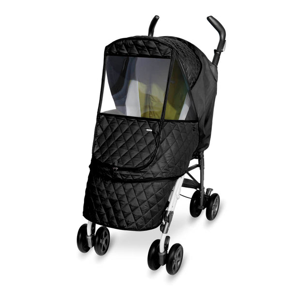 Manito Castle Alpha Quilted Stroller Weather Shield - Black