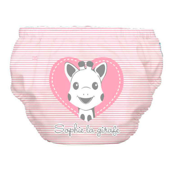 Charlie Banana Swim Diaper and Training Pants - Sophie Pencil Pink Heart (Small)