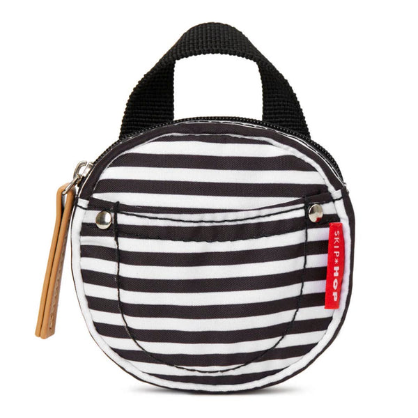 Skip Hop Pacifier Pocket - Black and White Stripes