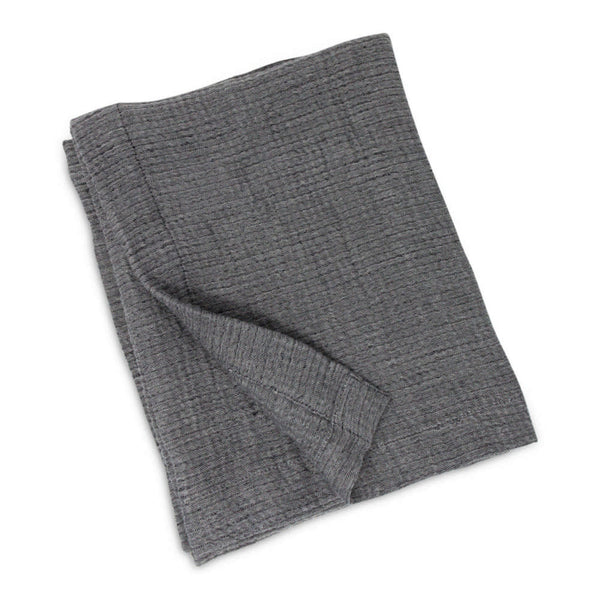 Living Textiles Cotton Muslin Textured Blanket - Grey