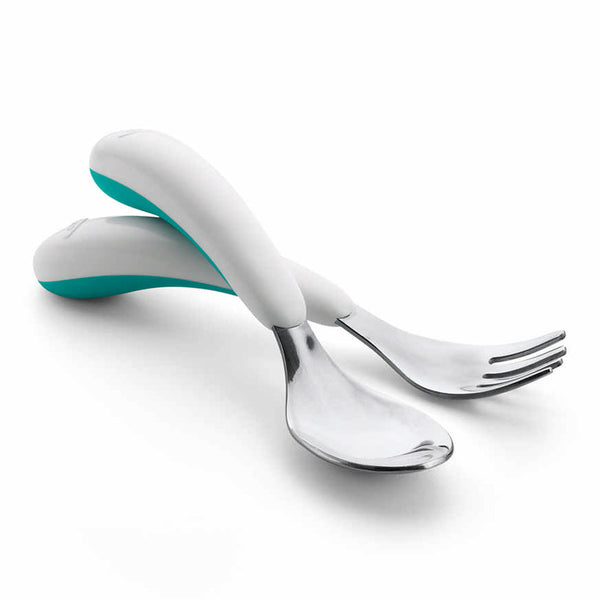 OXO Tot On-the-Go Fork and Spoon Set - Teal