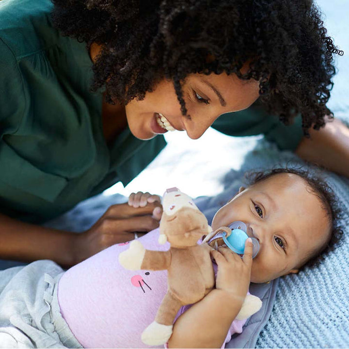 Avent Ultra Soft Snuggle Plush Toy with Ultra Soft Pacifier - Monkey (0+ Months)