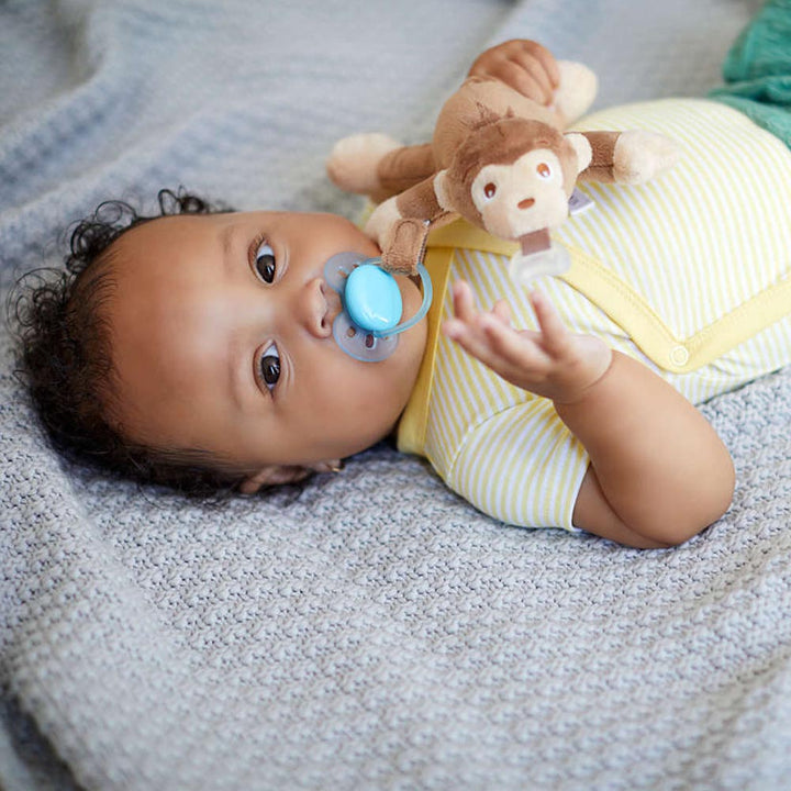 Avent Ultra Soft Snuggle Plush Toy with Ultra Soft Pacifier - Monkey (0+ Months)