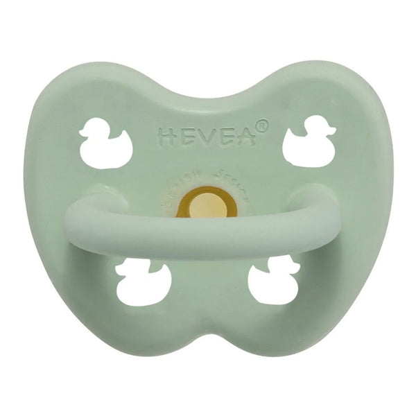 Hevea Colourful Round Pacifier - Mellow Mint Ducks (0-3 Months)