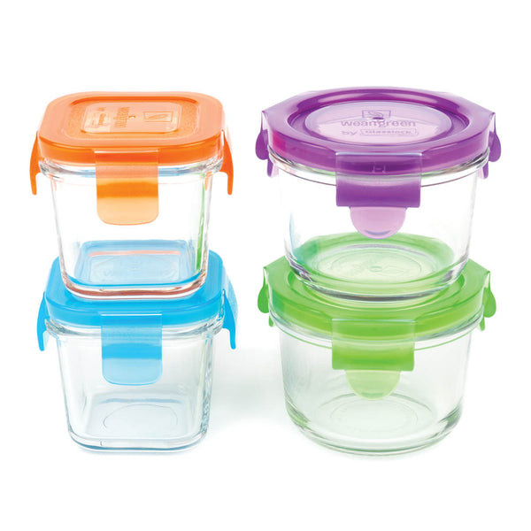 Wean Green Baby 4-Pack Bowls & Cubes Set