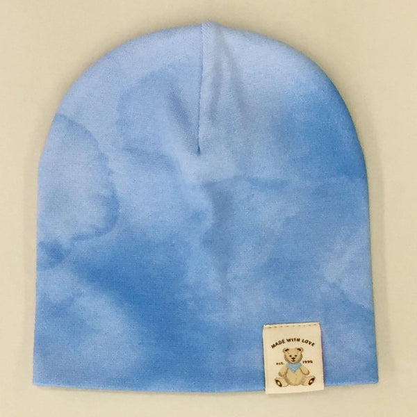 Itty Bitty Baby Water Colour Collection Slouchy Hat - Blue (Preterm, 4-6 lbs)