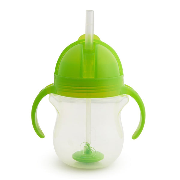 Munchkin Any Angle Click Lock Weighted Straw Trainer Cup - Green (7oz)